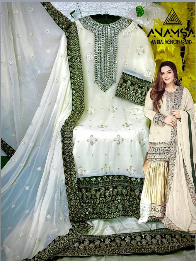 Anamsa 293 Heavy Embroidery Georgette Pakistani Suits Wholesale Shop In Surat